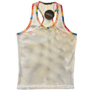 Andrew Christian Summer Mesh Tank Top White Medium